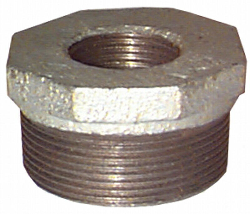 Gal Mal Reducing Bush 3/8 x 1/8" BSP Galvanised Malleable Steel