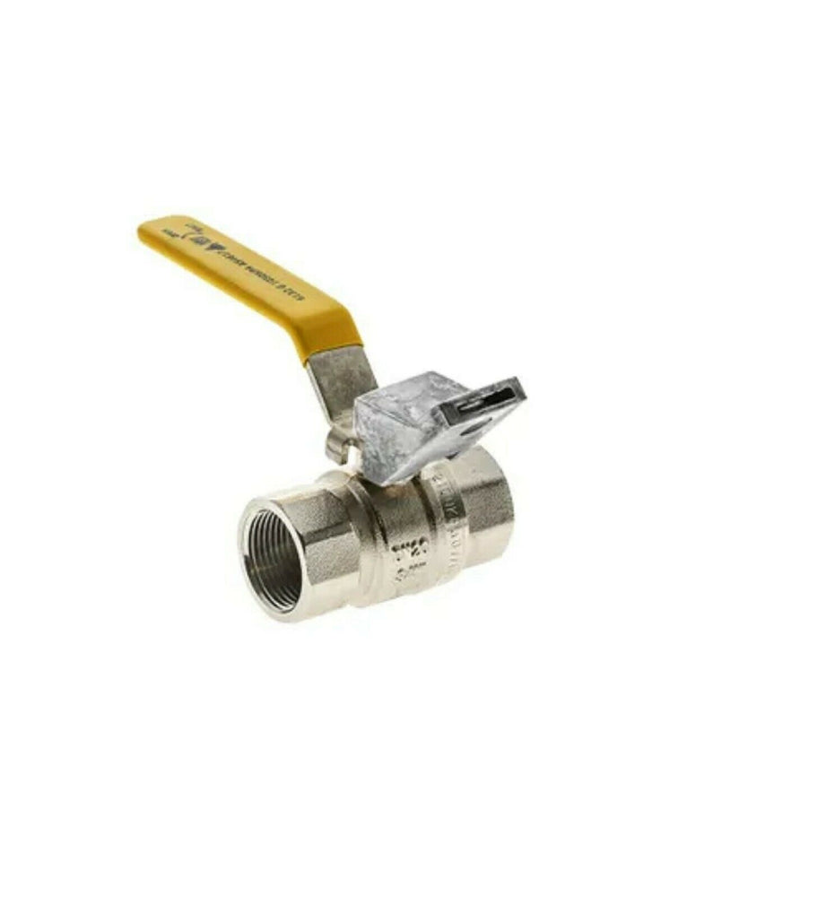 Ball Valve AGA Gas Approved 1" BSP (25mm) Female Female Lockable