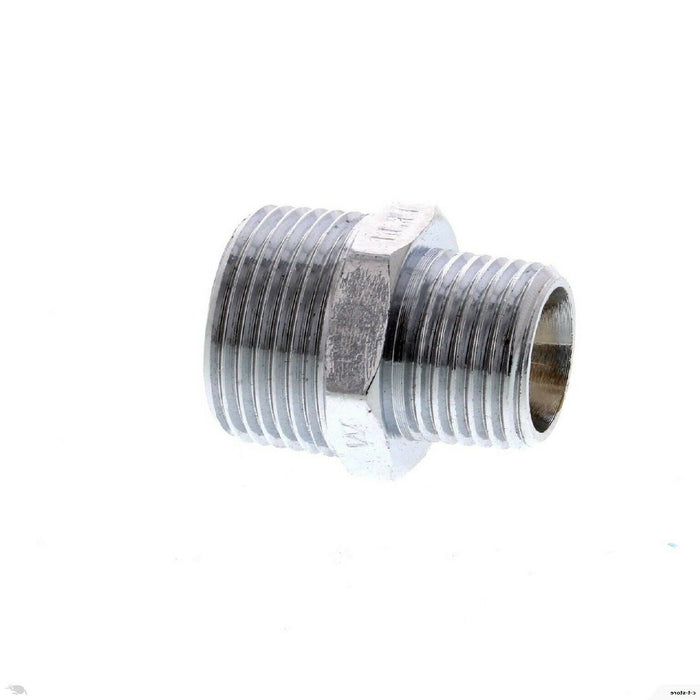 Brass Chrome Plated Reducing Nipple 3/4" x 1/2" BSP Thread 20 x 15mm