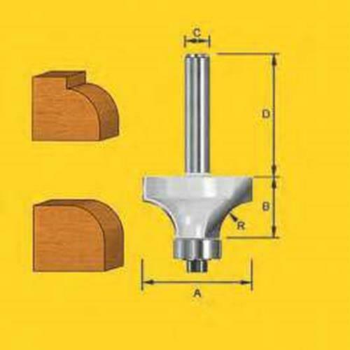 Router Bits - Edge Forming Bits - 1.6mm Rounding Over Bit TruaCuT