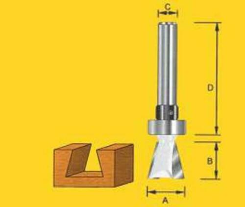 Groove Forming Bit - 16mm - 7o Shallow Dovetail Bit