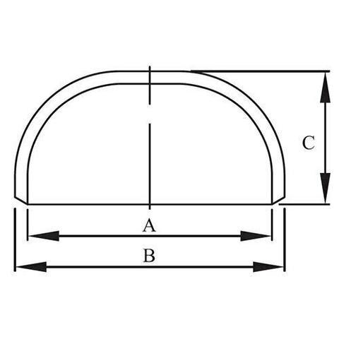 2 1/2" (65mm) Stainless Steel 316 Buttweld Cap SCH40