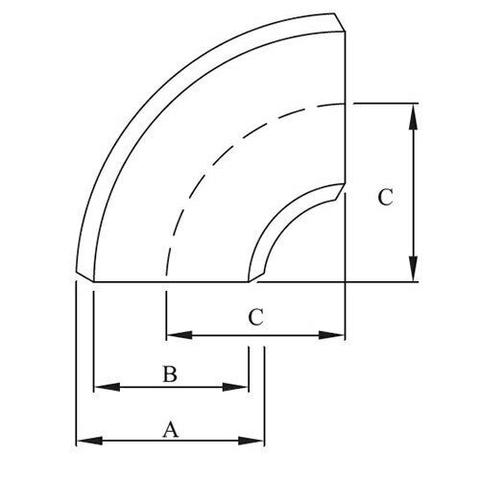 2 1/2" (65mm) Steel Buttweld Short Radius Elbow 90 Degree (SGP)